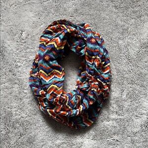 Colorful Chevron Patterned Infinity Scarf!